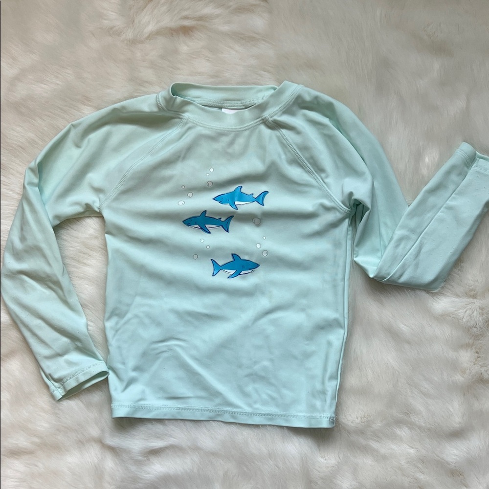 Tucker + Tate Aqua Rashguard with Shark Print